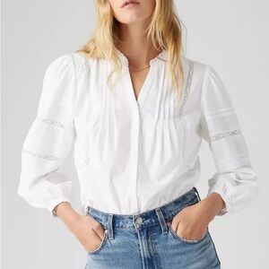 Levi’s Mandy Ling Sleeve Blouse Large New